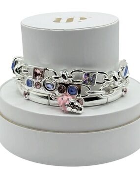 Bomb Party - 2026 Spring Stacks - ST64263 “Sugar Cone Sparkle” Silver/Multi NIB
